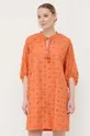 Βαμβακερό φόρεμα Marella πορτοκαλί