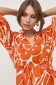 oranžna Obleka s primesjo svile Marella