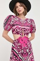 Βαμβακερό φόρεμα Red Valentino 2R0VAHK06SM μωβ SS23