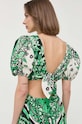 Red Valentino rochie din bumbac verde 2R0VAHK06SM