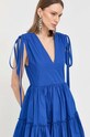 Pamučna haljina Red Valentino 2R3VAGL06PD plava