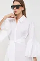 λευκό Βαμβακερό φόρεμα Twinset