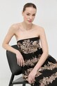 Pamučna haljina Twinset crna 231TT2450