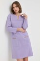 Luisa Spagnoli vestito in lana Monologo 57823 violetto SS23