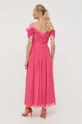 Шёлковое платье Luisa Spagnoli розовый