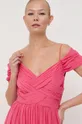 ružová Hodvábne šaty Luisa Spagnoli