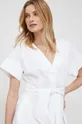 bijela Pamučna haljina Emporio Armani