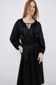 Dkny rochie din amestec de matase negru P3AB5R89