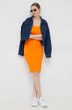 Šaty Calvin Klein Jeans mandarinková
