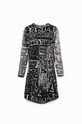 Φόρεμα Desigual 23SWVK23 μαύρο