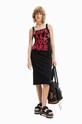 Рокля Desigual еластичен черен 23SWVK70