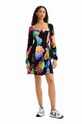 Desigual sukienka trzy czwarte czarny 23SWVW17
