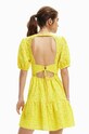 Desigual sukienka bawełniana 23SWVW85 żółty SS23