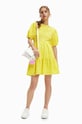 Desigual rochie din bumbac galben 23SWVW85