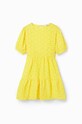 Desigual rochie din bumbac 23SWVW85 galben