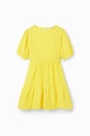 Desigual rochie din bumbac 23SWVW85 galben