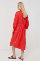 Βαμβακερό φόρεμα Max Mara Leisure κόκκινο