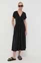 Ленена рокля Max Mara Leisure 2336211036600 черен SS23