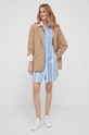 Pamučna haljina United Colors of Benetton 5ULPDQ03Y.74K plava SS23