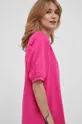 ροζ Βαμβακερό φόρεμα United Colors of Benetton