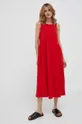 κόκκινο Βαμβακερό φόρεμα United Colors of Benetton Γυναικεία