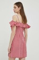 Ρούχα Φόρεμα από λινό μείγμα United Colors of Benetton 4YCNDV04V.911 κόκκινο