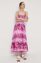 Бавовняна сукня Pinko 100703.A0NN рожевий SS23