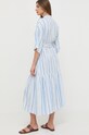 BOSS sukienka lniana 50489755 niebieski SS23