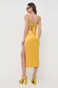 Obleka Bardot rumena