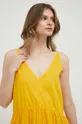 κίτρινο Βαμβακερό φόρεμα United Colors of Benetton