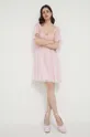 Φόρεμα από συνδιασμό μεταξιού Blugirl Blumarine ροζ