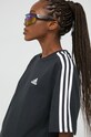 Памучна рокля adidas HR4923 черен