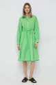 Bavlnené šaty Tommy Hilfiger zelená