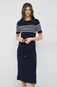 Бавовняна сукня Tommy Hilfiger WW0WW37850.PPYX темно-синій SS23