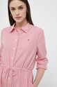Βαμβακερό φόρεμα Tommy Hilfiger κόκκινο WW0WW39197.PPYX