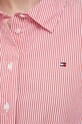 Βαμβακερό φόρεμα Tommy Hilfiger WW0WW39197.PPYX κόκκινο