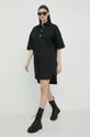 Βαμβακερό φόρεμα G-Star Raw μαύρο