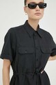 G-Star rochie din amestec de in gri D22858.D123