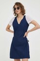 G-Star rochie din bumbac D23316.D309 bleumarin AW23