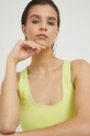 GCDS rochie din bumbac SS23W590112 verde