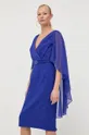 Luisa Spagnoli sukienka jedwabna niebieski
