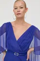 modrá Hodvábne šaty Luisa Spagnoli