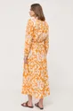 Βαμβακερό φόρεμα Luisa Spagnoli πορτοκαλί