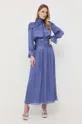 Шовкова сукня Luisa Spagnoli темно-синій