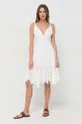 Βαμβακερό φόρεμα Weekend Max Mara λευκό