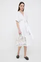Lauren Ralph Lauren vászon ruha fehér
