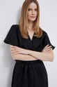 Lauren Ralph Lauren sukienka lniana czarny 200909643