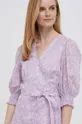 vijolična Bombažna obleka Polo Ralph Lauren