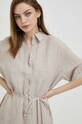 Льняна сукня Gant бежевий 4503244