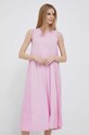 Φόρεμα από λινό μείγμα Deha ροζ D83224.75405